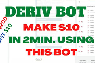 develop custom deriv trading bot, deriv trading strategy, deriv api bot fixes