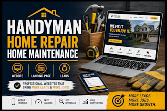 build handyman, home repair, home maintenance website, landing page, and leads