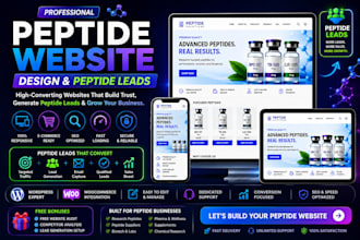 set up peptide google ads, facebook ads, peptide marketing  peptide website