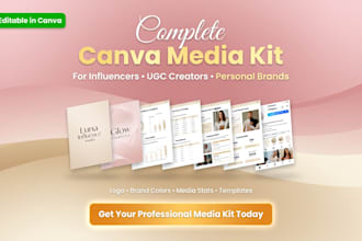 design a professional canva media kit for contents influencers and ugc creators