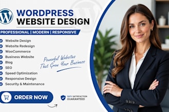 design wordpress website, website redesign, woocommerce