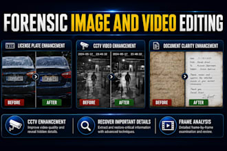 do forensic video and image editing and enhancement with frame by frame analysis