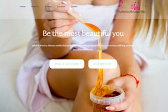 design wix waxing studio website body waxing wax bar website