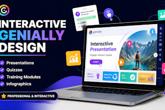 interactive genially presentation, quiz, infographic, and training module