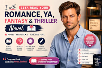 beta read your romance, ya, fantasy and thriller novel