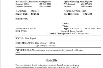 research any information on anyone and deliver report