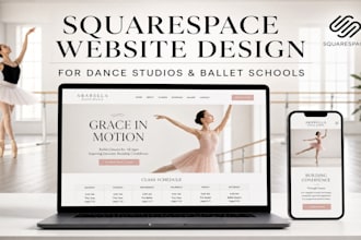 design a squarespace website for dance studios and ballet schools