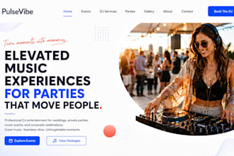 build wix dj website, music events website, party entertainment website