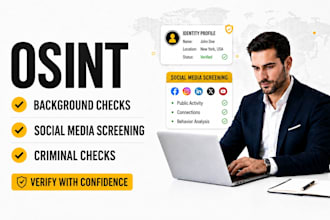 osint background checks, identity verification and criminal checks