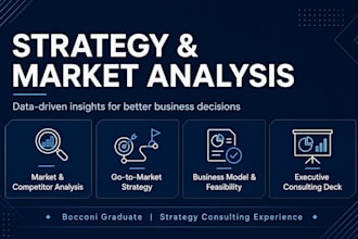 create your go to market strategy, market analysis and business plan