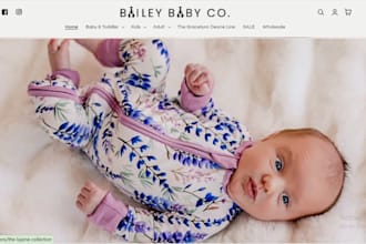 baby shopify store baby clothing kids store toy baby boutique dropshipping store