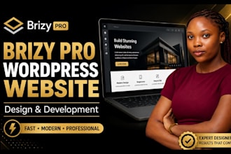 design brizy pro wordpress website with responsive design