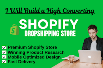 design and build a shopify dropshipping store