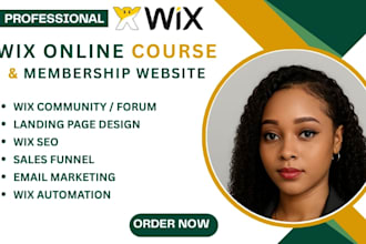 wix online course website wix community forum membership sales funnel expert seo