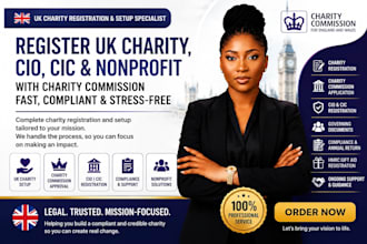 register UK charity, charity commission, cio, cic, nonprofit, charity setup