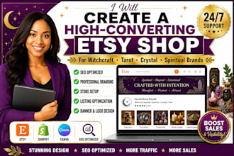 build a professional etsy shop for custom witch spells and spiritual service