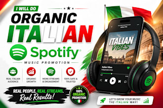 do organic italian spotify music promotion