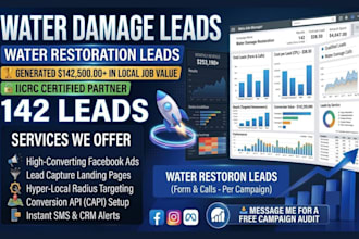 setup water damage facebook ads water restoration marketing water damage leads