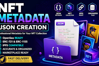 create nft metadata json for opensea, erc721,nft collections