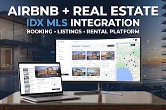 design airbnb property listing vacation rental website with idx mls integration