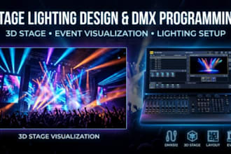 design stage lighting setup dmx programming 3d stage and event visualization
