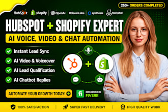 integrate hubspot shopify luma elevenlabs suno linkedin bland ai chatfuel