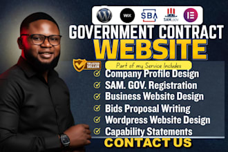 design government contract website to win sam gov contract bids and bid proposal