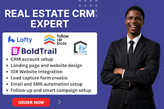 set up real estate CRM, automation and lead management