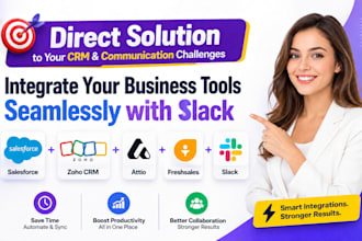 integrate salesforce hubspot zoho crm attio gohighlevel freshsales with slack