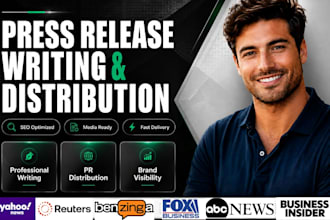 do press release writing publishing  media distribution to media outlets