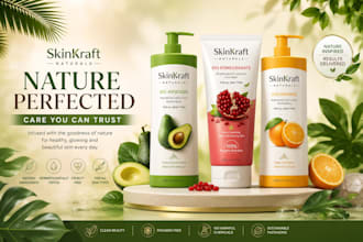 design skincare catalog canva beauty brochure cosmetic brand pdf