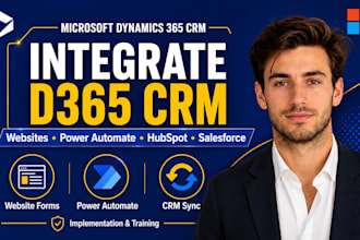 integrate d365 CRM with website apps power automate hubspot salesforce
