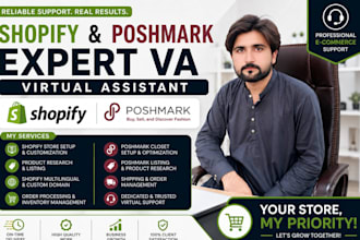 be your shopify and poshmark 2 step dropshipping VA
