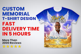 design memorial funeral rip in loving memory t shirt design