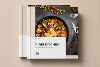 redesign cookbook layout recipe book formatting and cover design, kdp ready