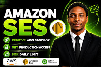 setup amazon ses, remove sandbox and get production access approved