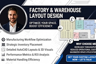 design professional factory and warehouse layout plans with cad drawings