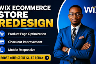redesign wix ecommerce store, optimize product pages, improve checkout page