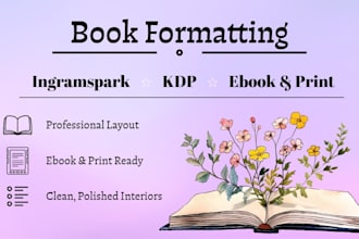 do print and ebook formatting for KDP and ingramsparks