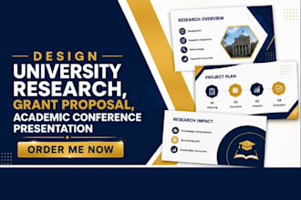 design university research, grant proposal, academic, conference presentation