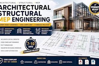do architectural, structural and mep engineering drawings for permit approval
