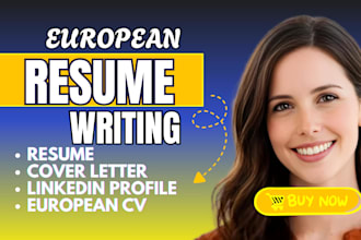 write ats europass CV, european resume, cover letter and linkedin