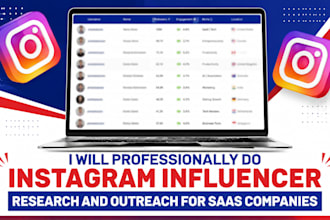 do instagram influencer research and outreach for ai saas companies