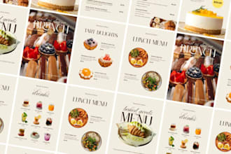 create customizable design printable digital display restaurant menu