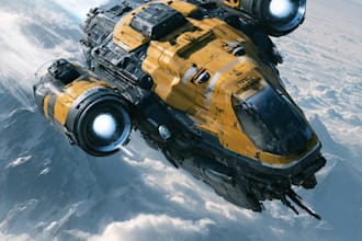 design sci fi spaceship, sci fi illustration and sci fi art