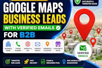 scrape google maps business leads with verified emails for b2b