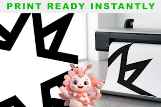 redraw your logo into a print ready vector file