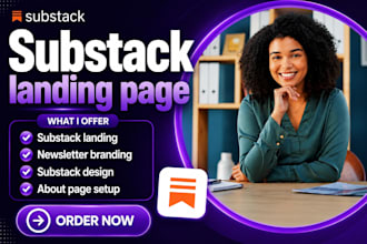 design substack landing page about section branding customize creator branding