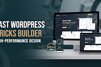 design a fast loading wordpress website using bricks builder and elementor