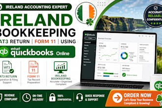 manage ireland bookkeeping vat3 return form 11 using quickbooks online